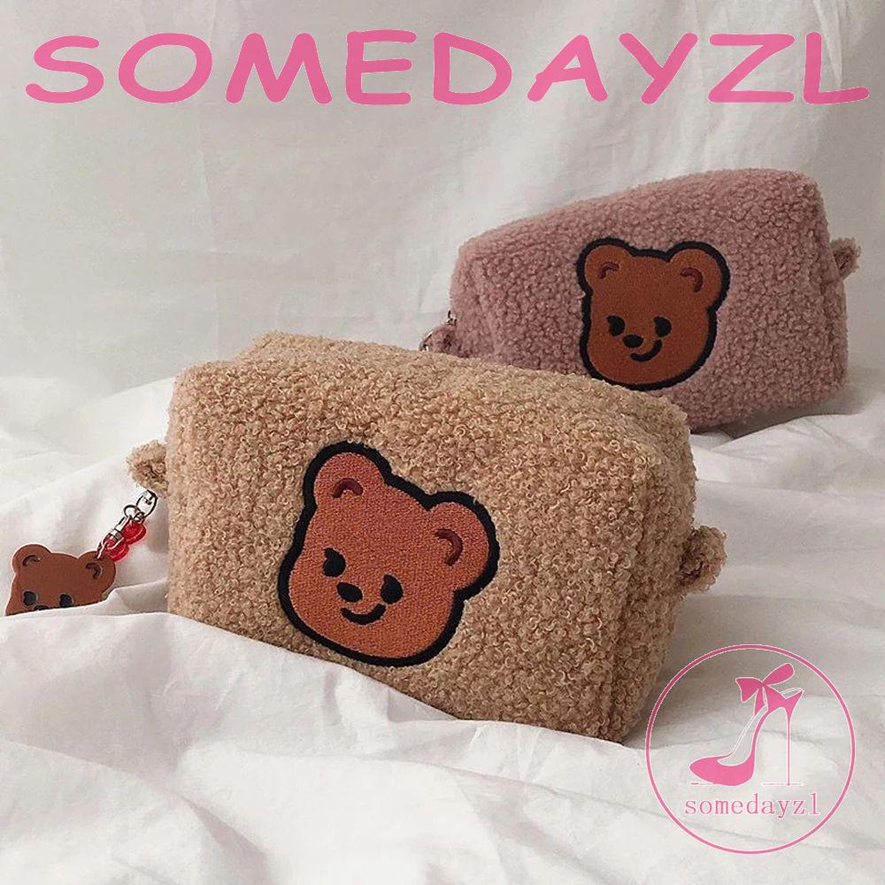 Túi Bông Đựng Cọ Trang Điểm Họa Tiết Hoạt Hình Phong Cách Hàn Quốc