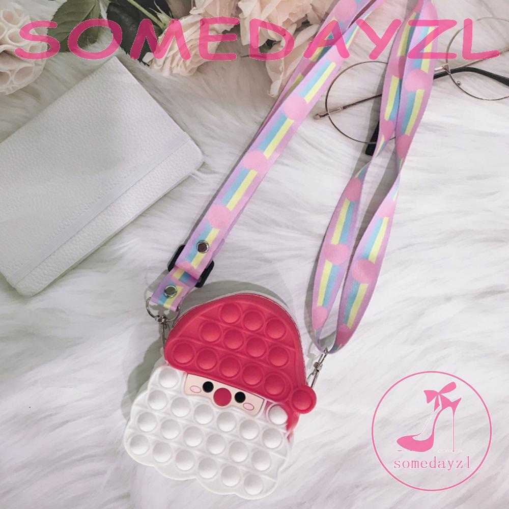 Túi Đeo Chéo Vai Hình Tuần Lộc Giáng Sinh Di Động Giảm Căng Thẳng Thời Trang Cho Trẻ Em