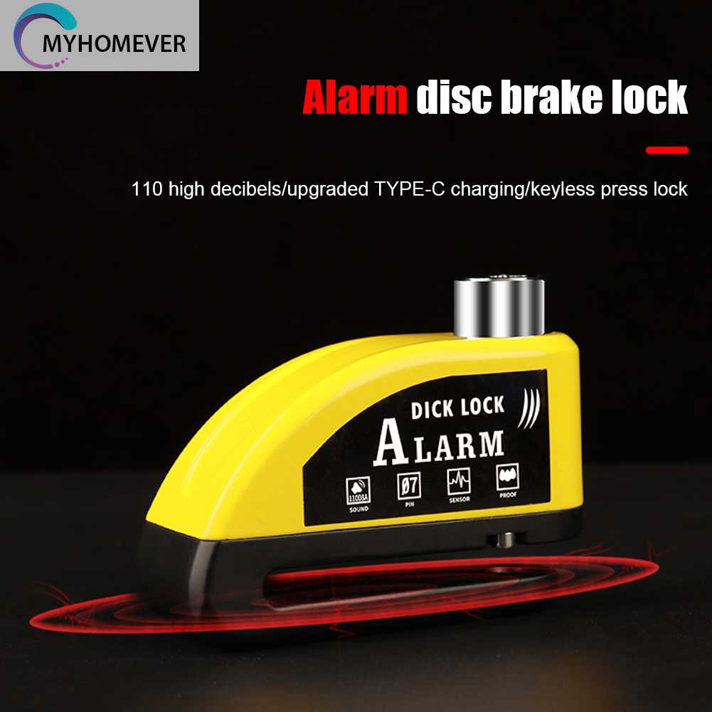 Ổ Khóa Phanh Đĩa Xe Máy Chống Nước 500mAh Có Thể Sạc Lại