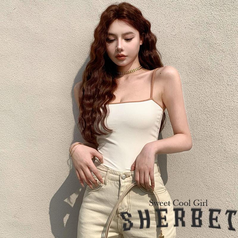 Áo Hai Dây LAA8 Màu Sắc Tương Phản Thời Trang Mùa Hè Quyến Rũ Cho Nữ