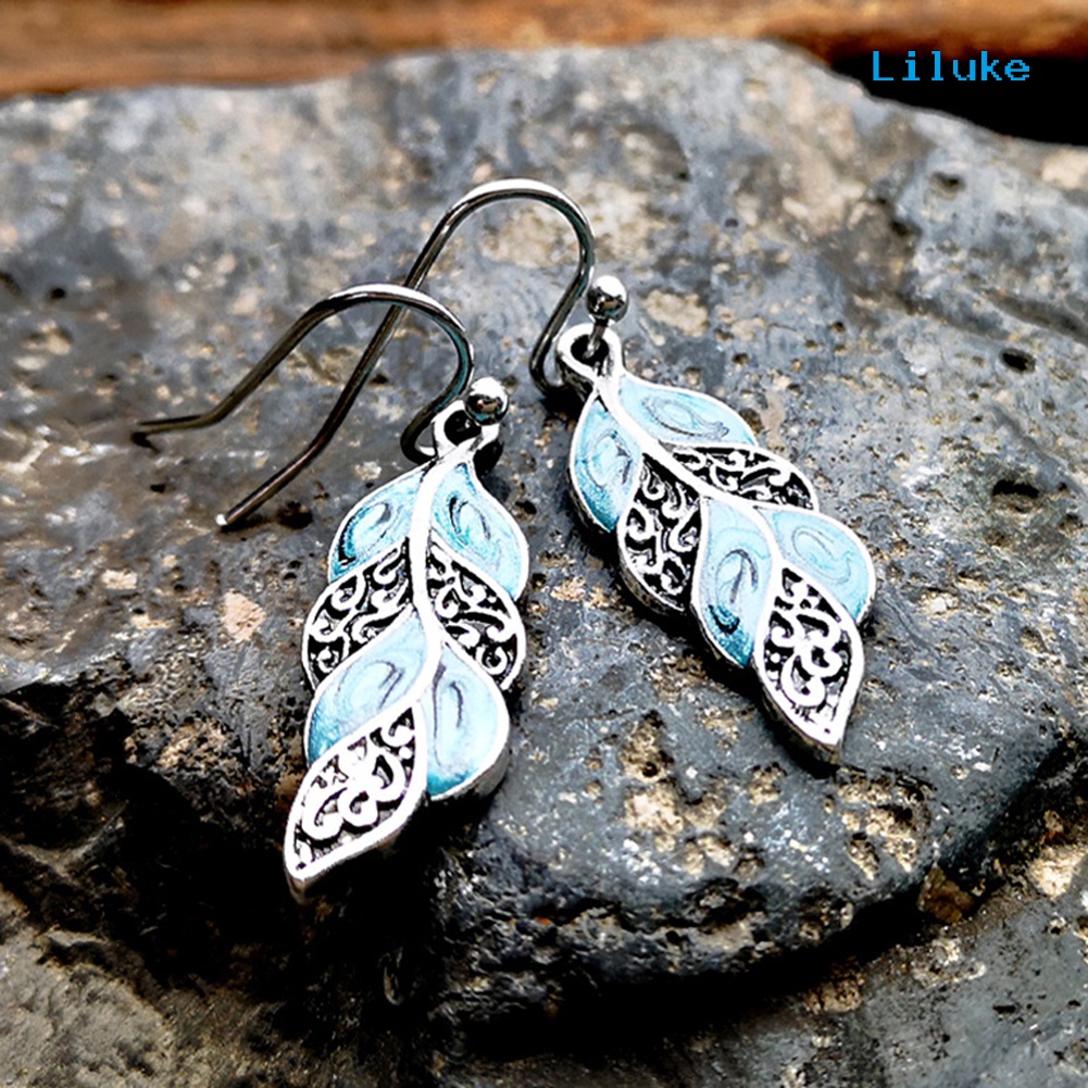 Đôi Khuyên Tai DàI PhốI Lông Công ThờI Trang Cho Nữ