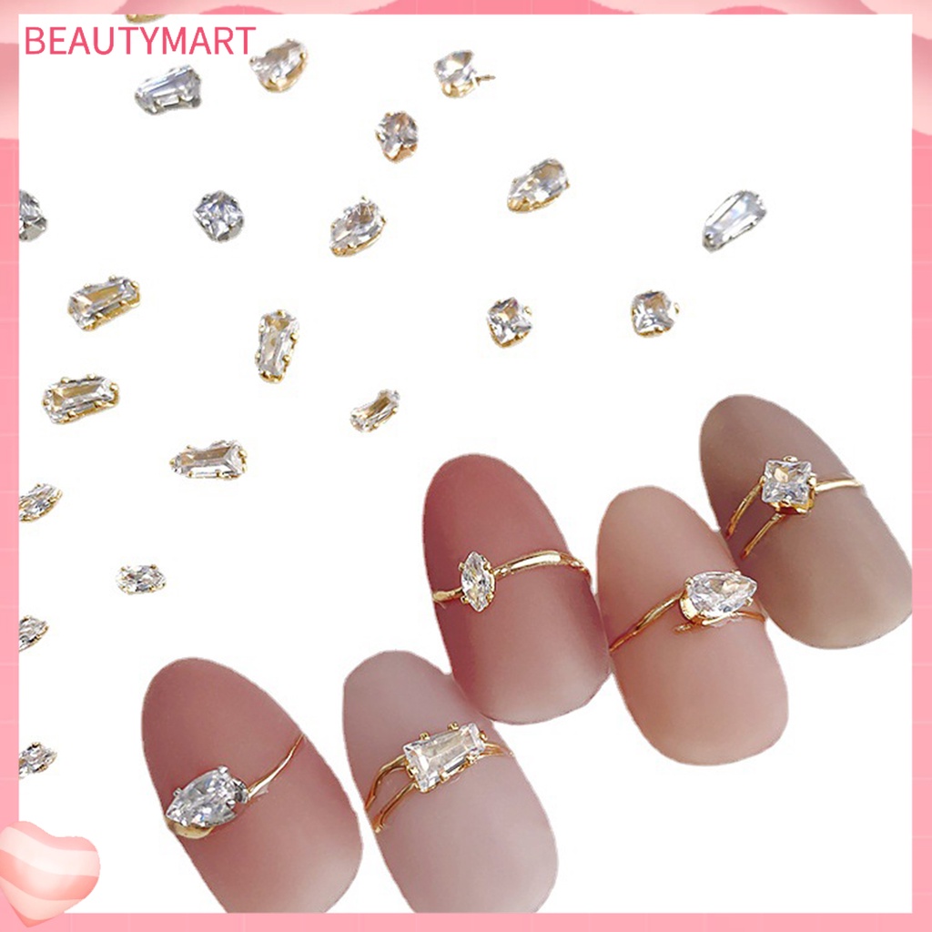 Set 20 Phụ Kiện Đính Đá Zircon Trang Trí Móng Tay Nghệ Thuật Cho Nữ