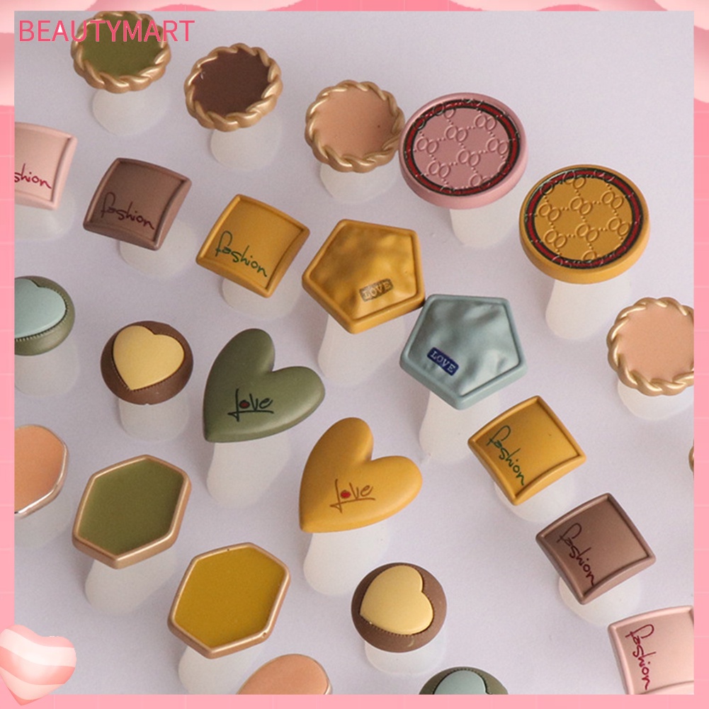 Set 8 Dụng Cụ Tách Ngón Chân Bằng Silicone Hình Vuông / Trái Tim DIY