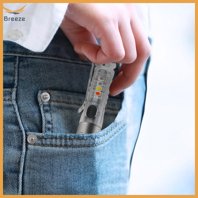 Đèn Pin Mini Usb-c Sạc Nhanh Đa Năng Có Kẹp Gắn Chìa Khóa Tiện Dụng