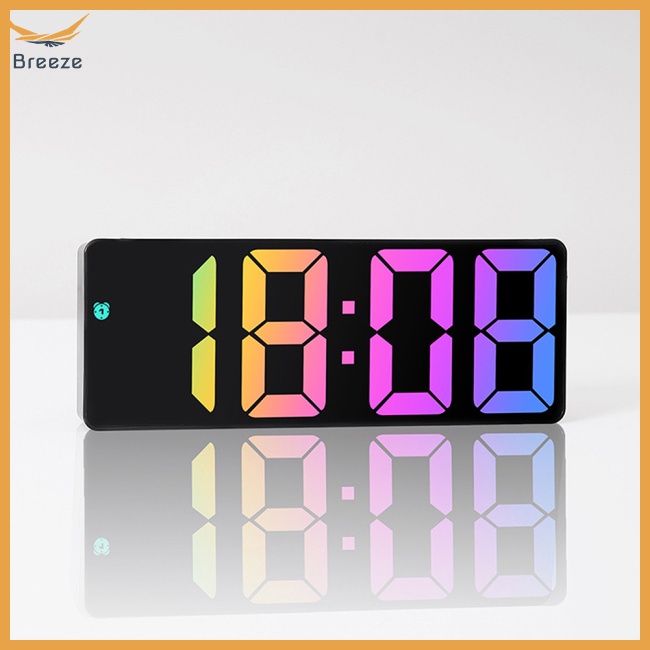 Đồng Hồ Báo Thức Điện Tử Màn Hình Lớn 12 / 24 Giờ Có Thể Điều Chỉnh Độ Sáng