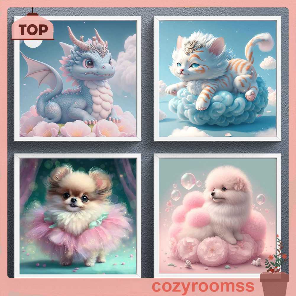 Tranh Đính Đá Kim Cương Toàn Bộ 5D DIY Hình Vẽ Động Vật