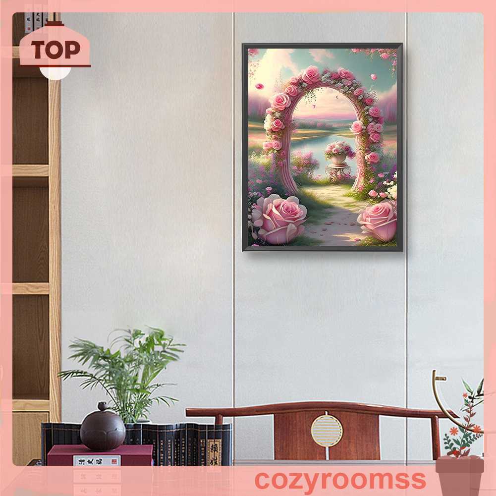 Tranh Đính Đá Kim Cương Toàn Bộ 5D DIY Hình Vẽ Vườn Hoa