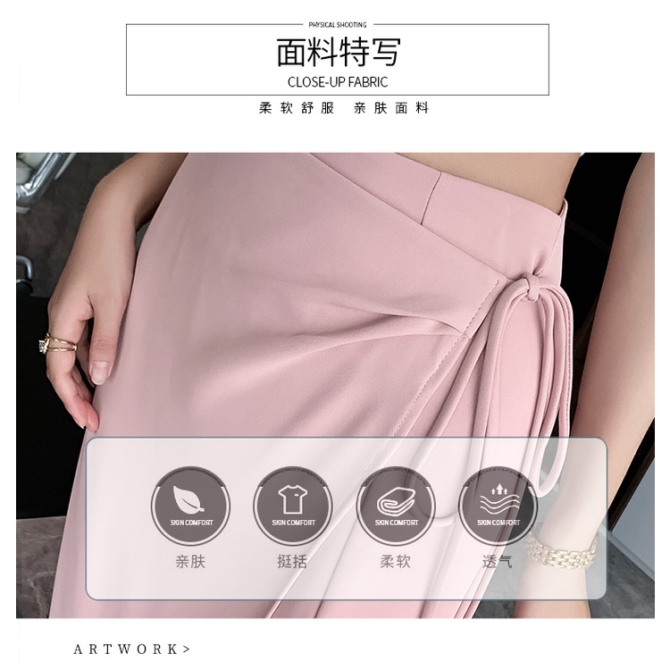 Chân Váy Chữ a Lưng Cao Xẻ Tà Một Mảnh Thời Trang Mùa Hè