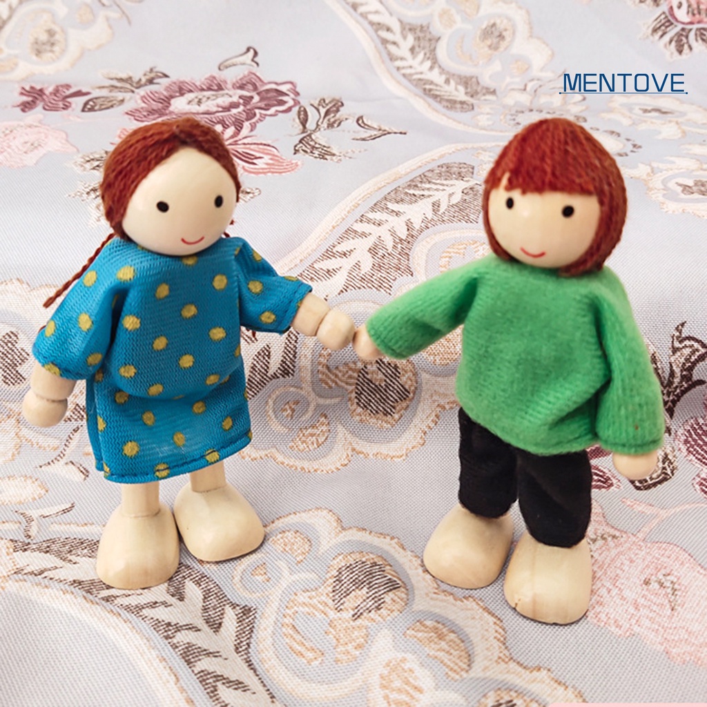 Set 7 Búp Bê Hoạt Hình Xinh Xắn Bằng Gỗ