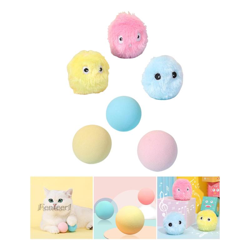 Set 1 / 3 Quả Bóng Đồ Chơi Tập Tương Tác Vui Nhộn Cho Mèo
