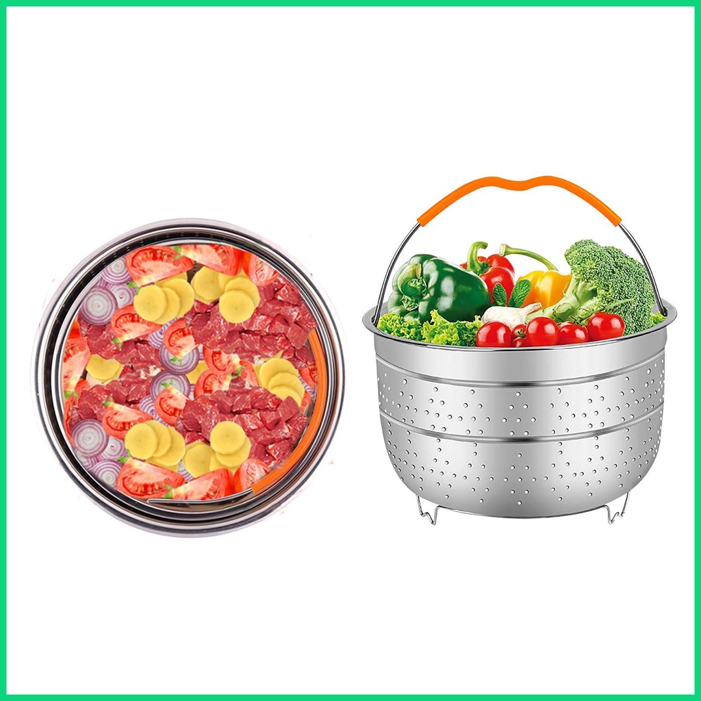 Rổ Hấp Bánh Mì Bằng Thép Không Gỉ Có Lưới Lọc Thiết Kế Tripod Cho Pasta Jwvn