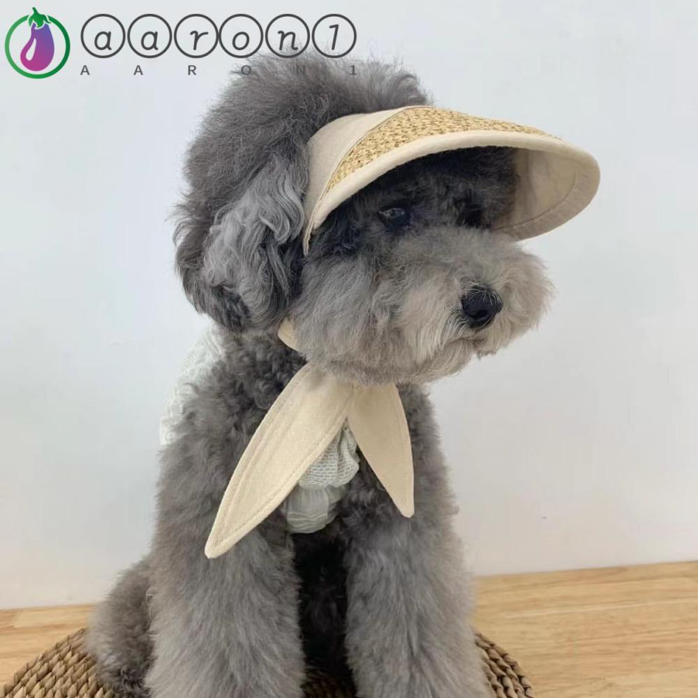 Mũ Rơm Chống Nắng Có Dây Điều Chỉnh Được Trang Trí Mùa Hè Cho Thú Cưng Aaron