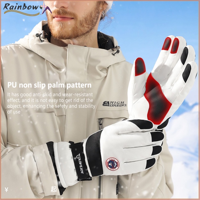 1 Đôi Găng Tay Trượt Tuyết Giữ Ấm Chống Trượt Chống Thấm Nước Có Thể Dùng Màn Hình Cảm Ứng