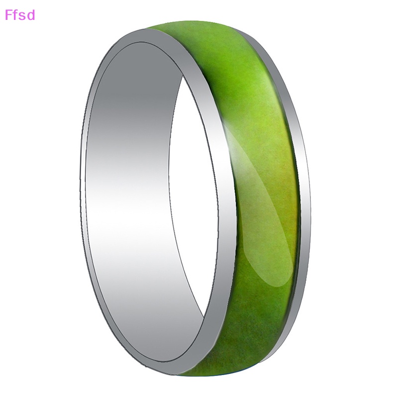 {Ffsd} Nhẫn Cặp Đôi Cảm Xúc Ánh Sáng Thay Đổi Màu Sắc Theo Tâm Trạng Cảm Xúc Phong Cách Gothic Quà Tặng Trang Sức