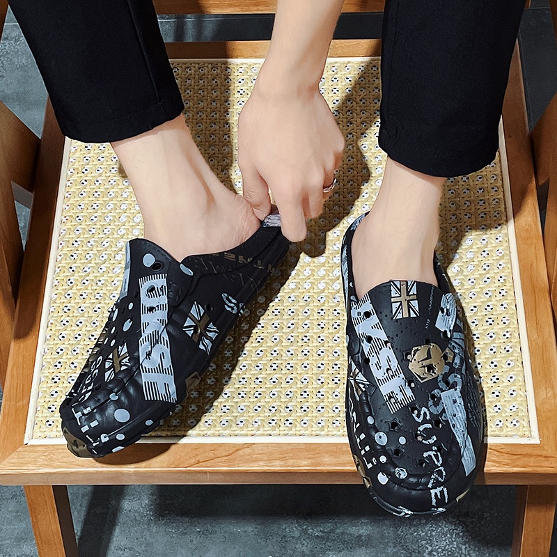 Dép xốp nam Dép tổ ong dép đi biển nam dép đúc tông nam không thấm nước dép nam