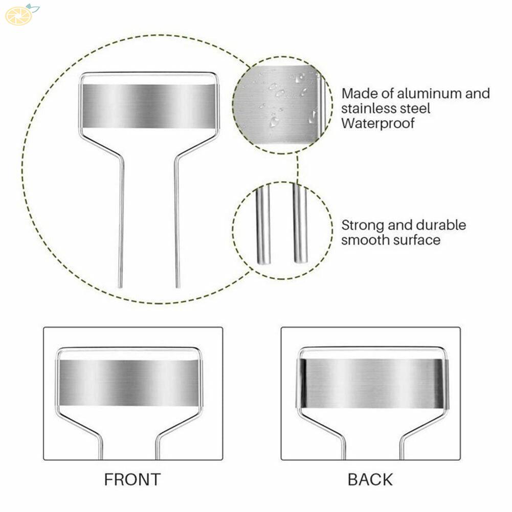 【VARSTR】Plant Labels Metal Plate Pendant Planting Reusable Stake Tags 20pcs Courtyard