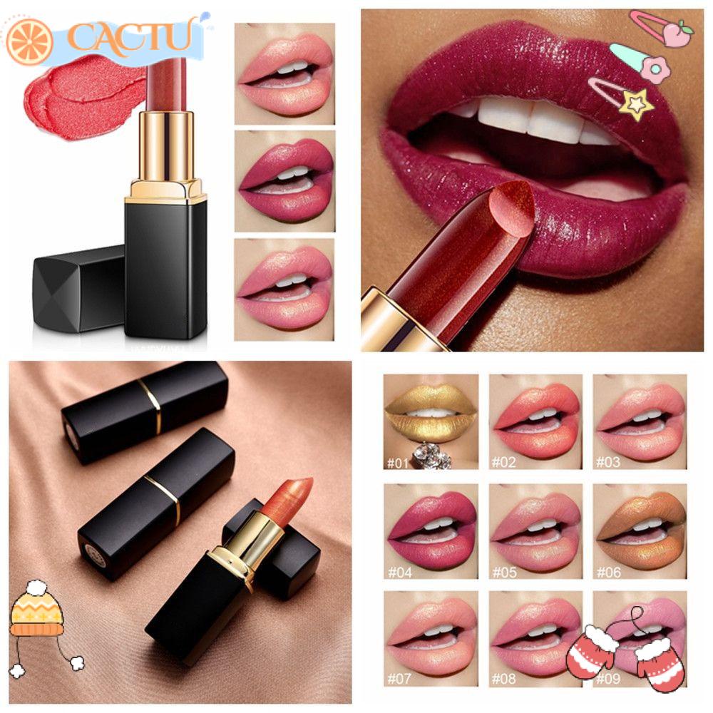 Son Môi Ánh Nhũ Chống Thấm Nước Chống Dính Cốc Thay Đổi Màu Sắc Theo Nhiệt Độ