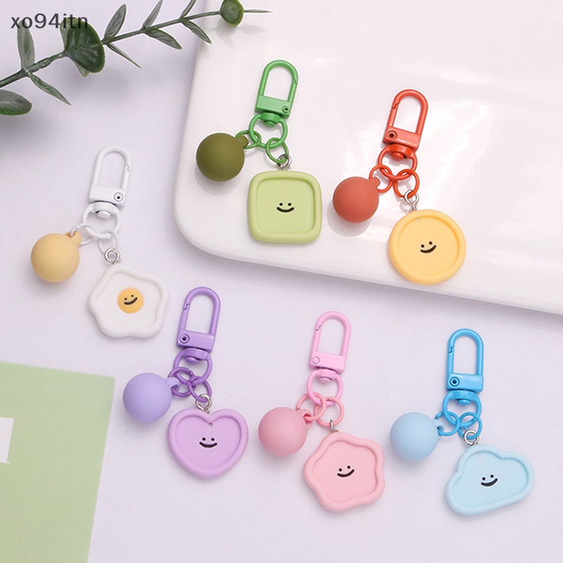 Móc Khóa Mặt Tròn / Đám Mây In Họa Tiết Hoạt Hình Dễ Thương Dùng Làm Quà Tặng / Trang Sức / Móc Khóa /