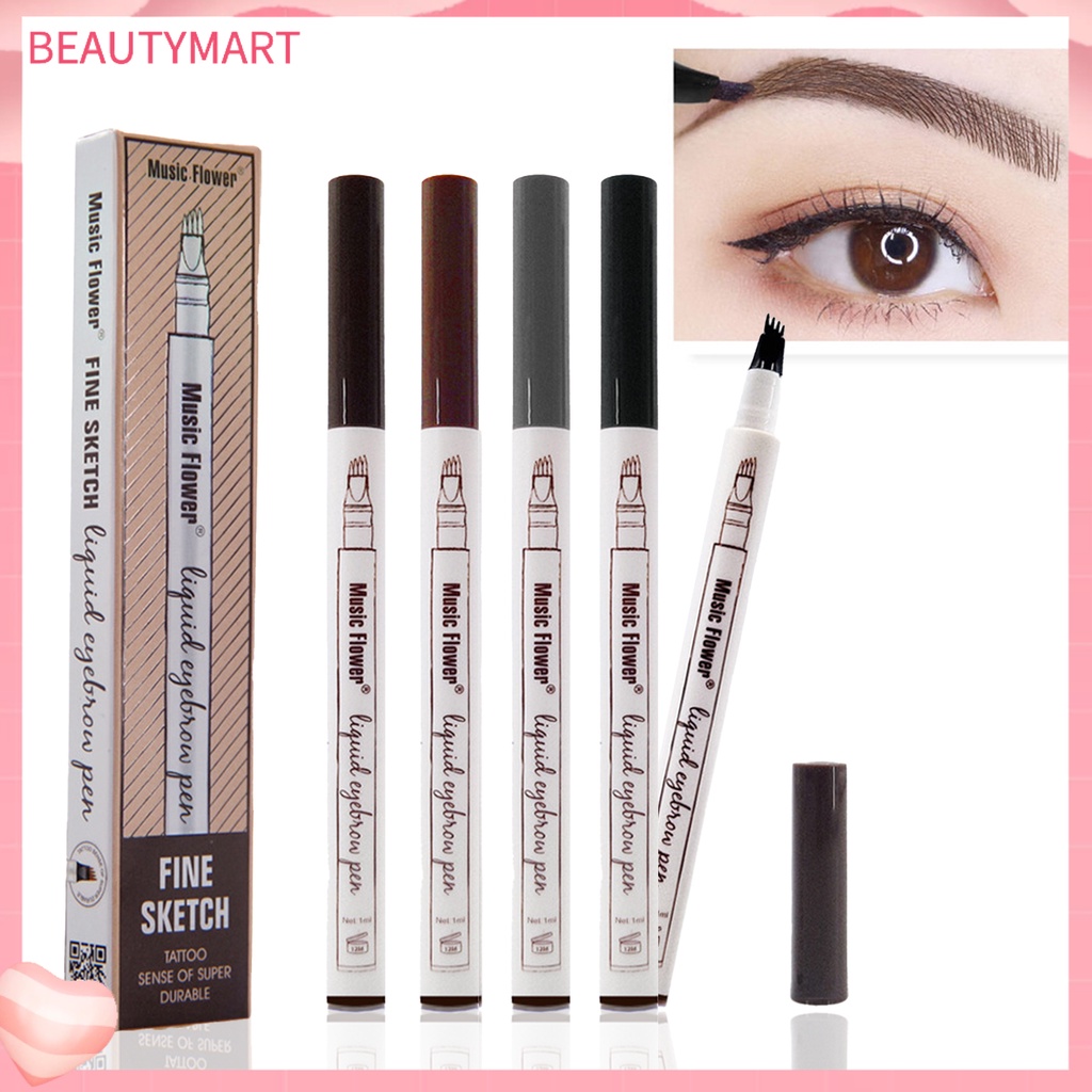 Bút Kẻ Lông Mày Dạng Phẩy Sợi Chống Nước Tự Nhiên Cho Nữ