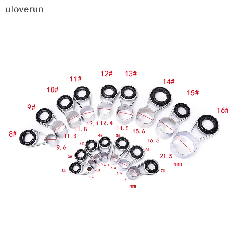 Uloverun Set 10 Vòng 16 Kích Cỡ Hỗ Trợ Sửa Cần Câu Cá Tự Nhiên vn
