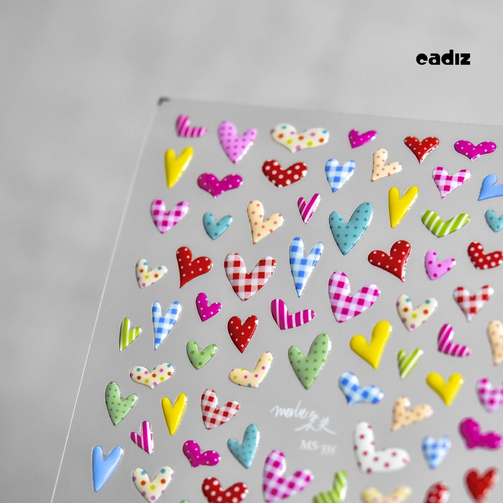 Đề Can Dán Móng Tay Tự Dính Không Phai Màu Họa Tiết Hoa Tulip Trái Tim Trang Trí Nghệ Thuật