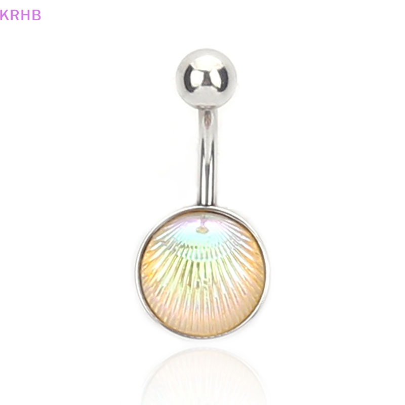 Khuyên Rốn Tròn Bằng Thép Không Gỉ Nhiều Màu Sắc Thời Trang Cho Nữ Mới