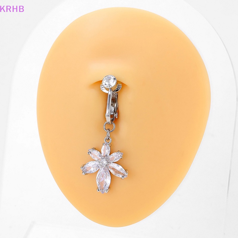 Khuyên Rốn Bằng Thép Không Gỉ Đính Đá Zircon Giả Quyến Rũ Thời Trang Cho Nữ Mới