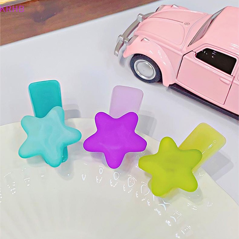 Kẹp Tóc Hình Ngôi Sao Bằng Resin Dễ Thương Thời Trang Mùa Hè Cho Bé Gái Mới