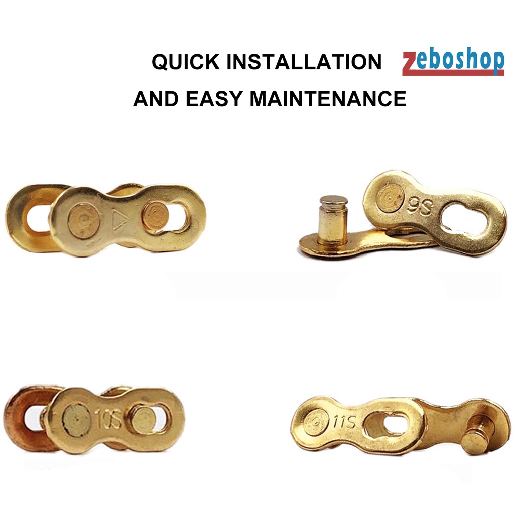 Bộ 2 Khóa Sên Xe Đạp Leo Núi Bằng Thép 6 / 7 / 8 / 9 / 10 / 11