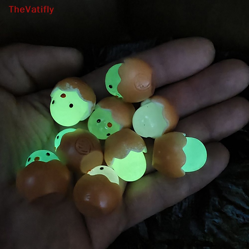 [Thevalifly] Tượng Gà Mini Bằng Nhựa Phát Quang Trang Trí Sân Vườn