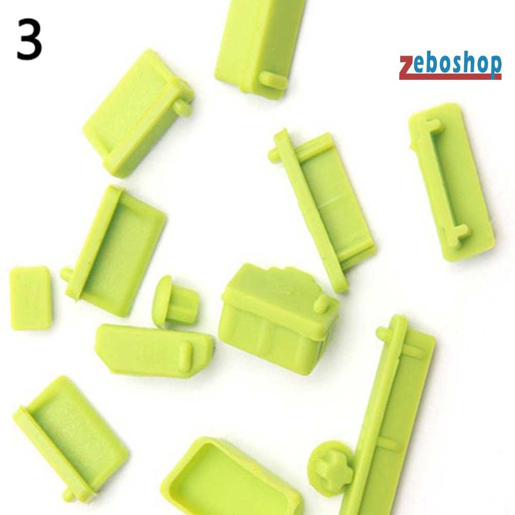 Bộ 13 Nút Silicone Đậy Cổng Sạc Chống Bụi Thông Dụng Cho Laptop Notebook