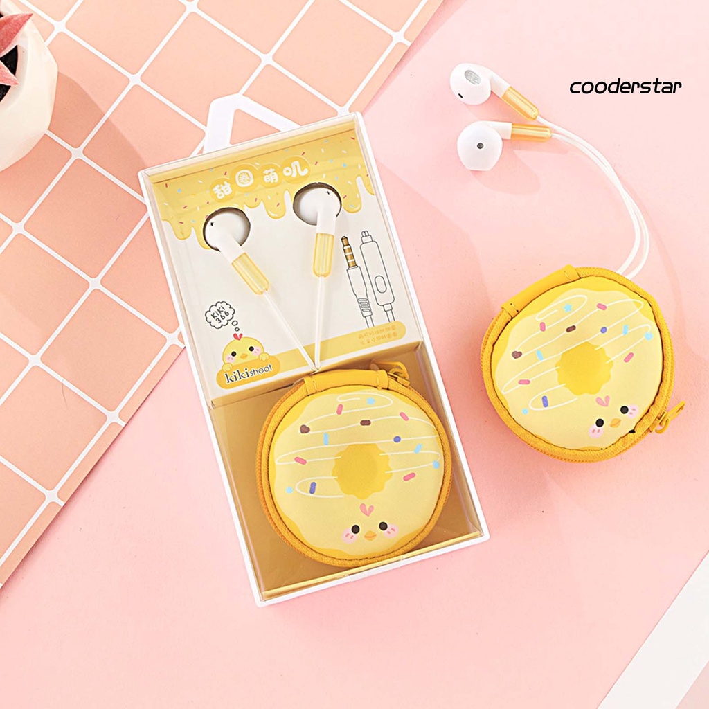 Tai Nghe Có Dây Âm Thanh Nổi Kiểu Hoạt Hình Mega Bass Cổng 3.5mm Kèm Mic