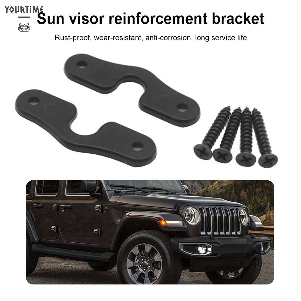 Bộ 2 Kẹp Gắn Tấm Che Nắng Xe Hơi Jeep Wrangler JK JL JT After 2007