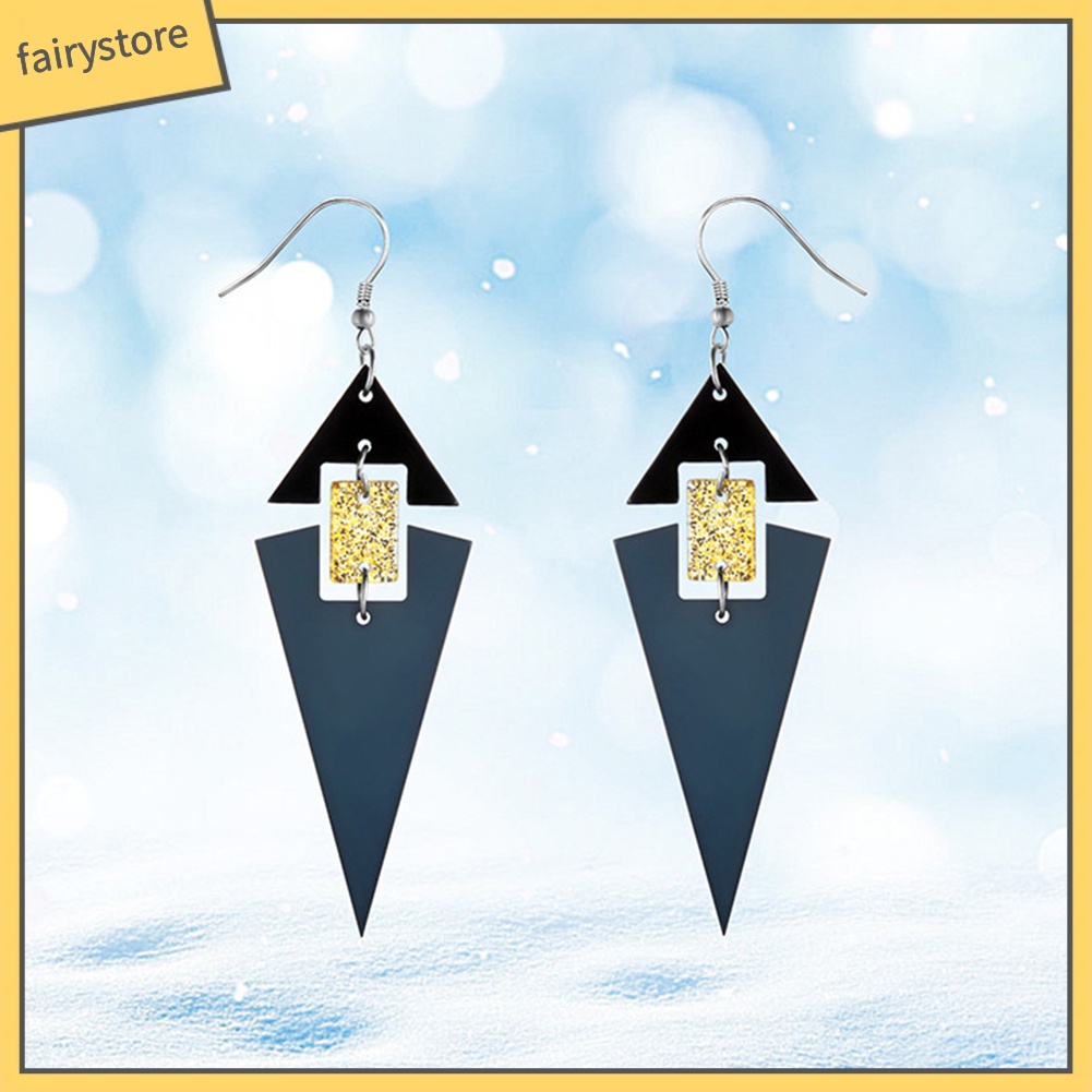 Bông Tai Dài Hình Tam Giác Thời Trang Dành Cho Nữ