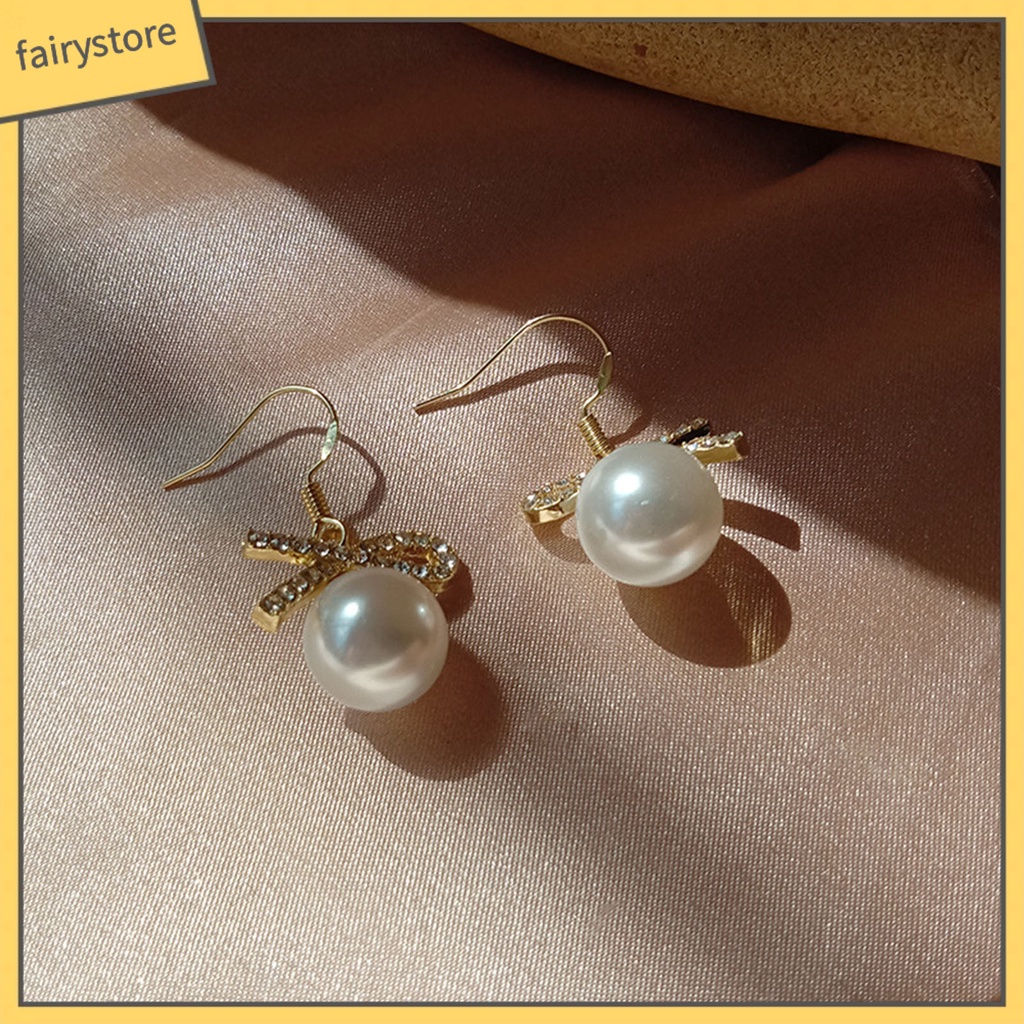 Bông Tai Hình Nơ Đính Đá Thời Trang Dành Cho Nữ