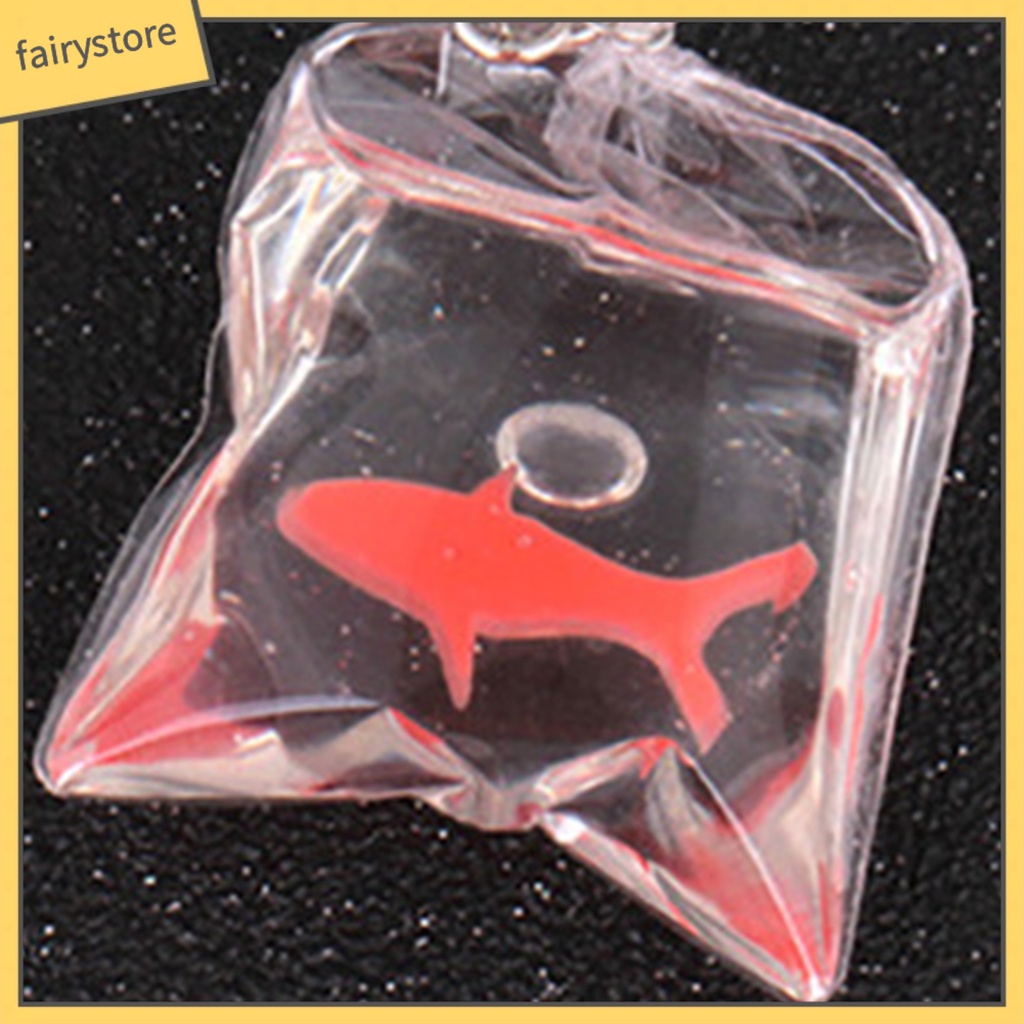 1 Đôi Bông Tai Lủng Lẳng Bằng Nhựa Resin Thân Thiện Với Da Chống Biến Dạng Kèm Túi Nước Cá Vàng Cho Nữ