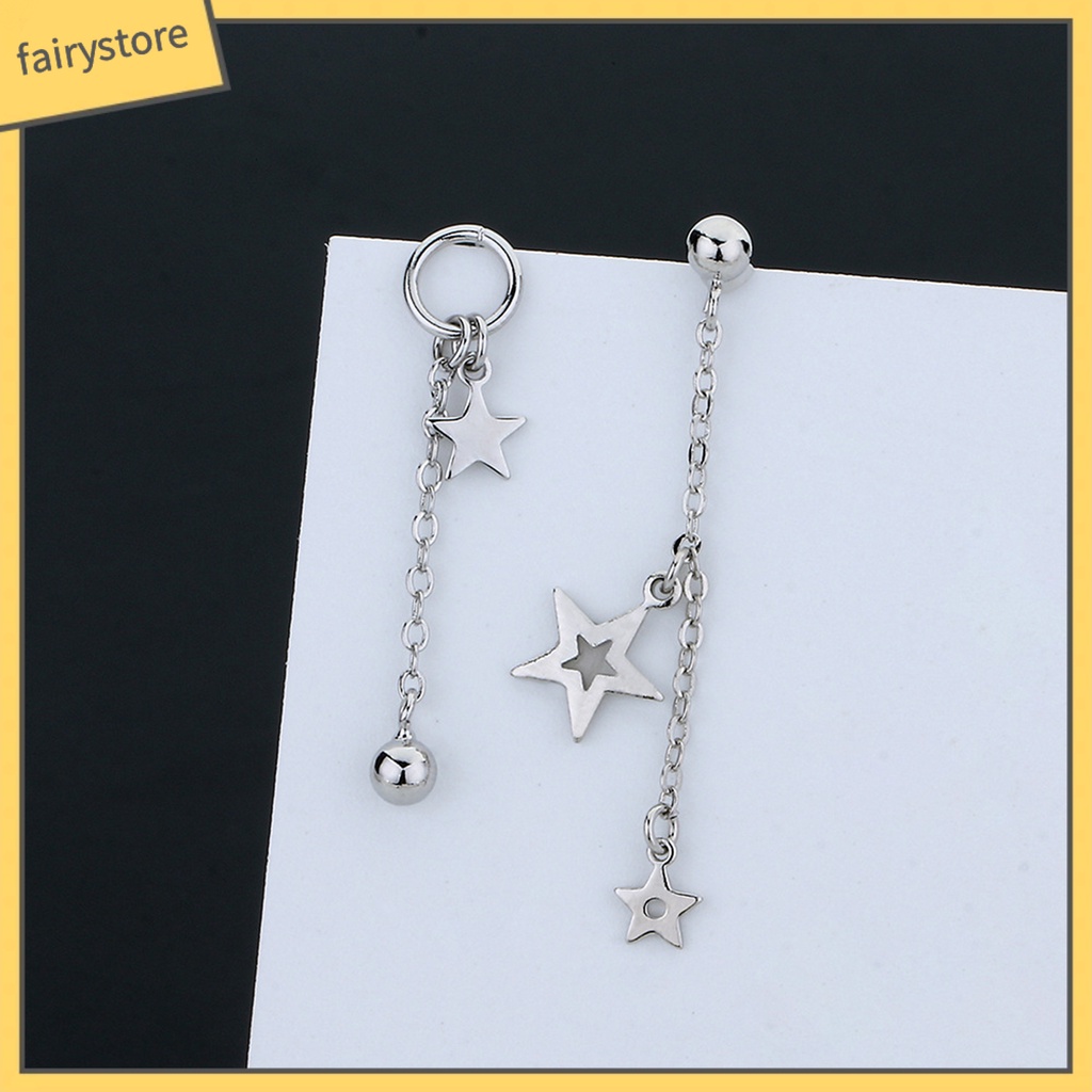 1 Đôi Bông Tai Hình Ngôi Sao Màu Sắc Ngọt Ngào Thời Trang