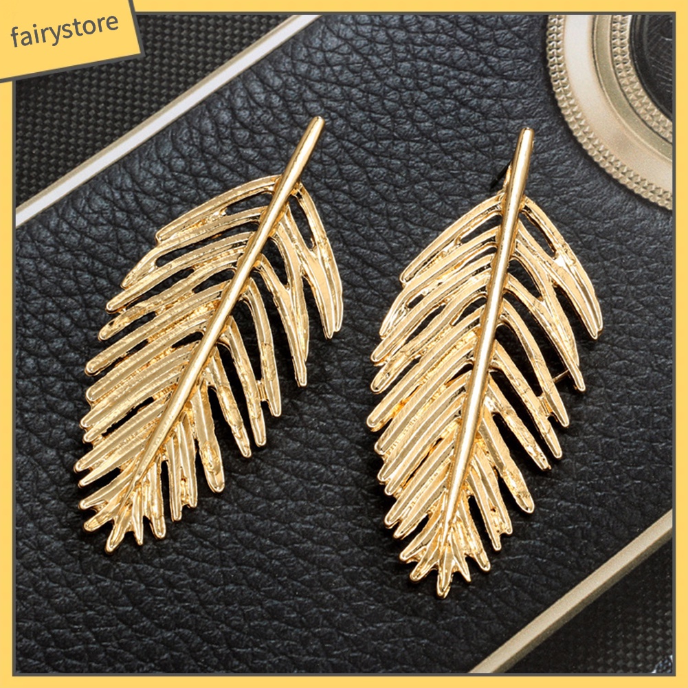 Bông Tai Hình Chiếc Lá Phong Cách Vintage Dành Cho Nữ