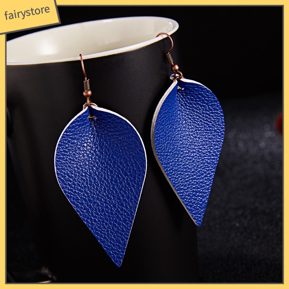 Bông Tai Móc Hình Giọt Nước Họa Tiết Da Báo / Hình Giọt Nước Thời Trang Cho Nữ