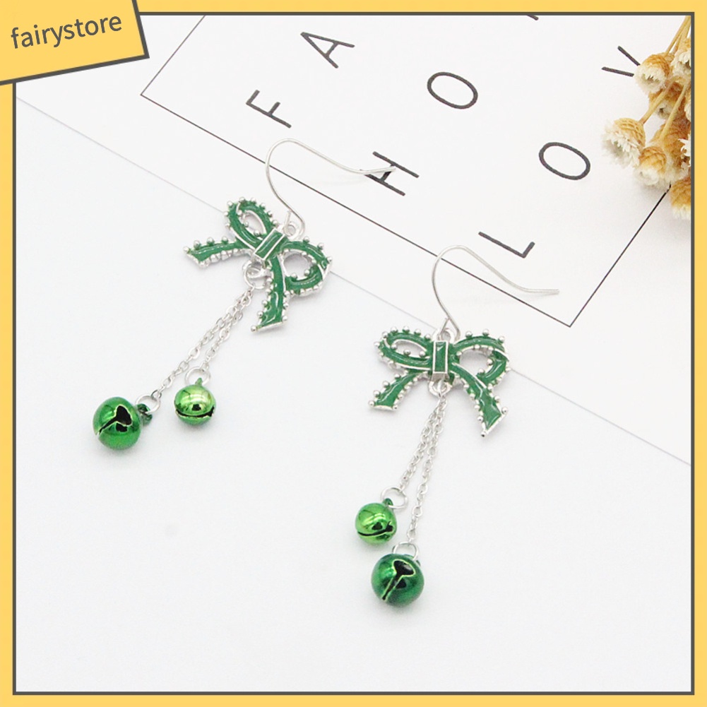 Bông Tai Dáng Dài Hình Nơ / Chuông Thời Trang Cho Nữ