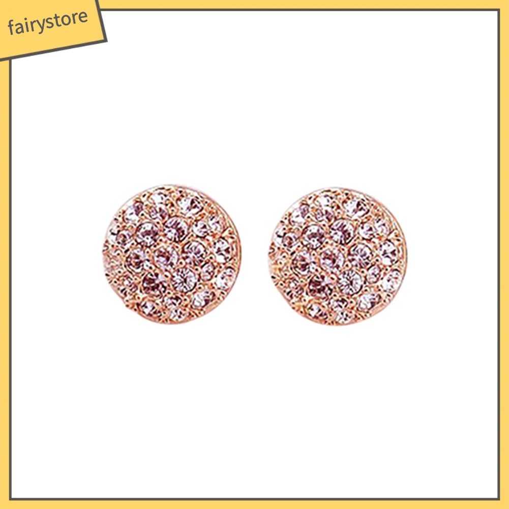 Đôi Khuyên Tai Đính Đá Pha Lê Thời Trang Cho Nữ