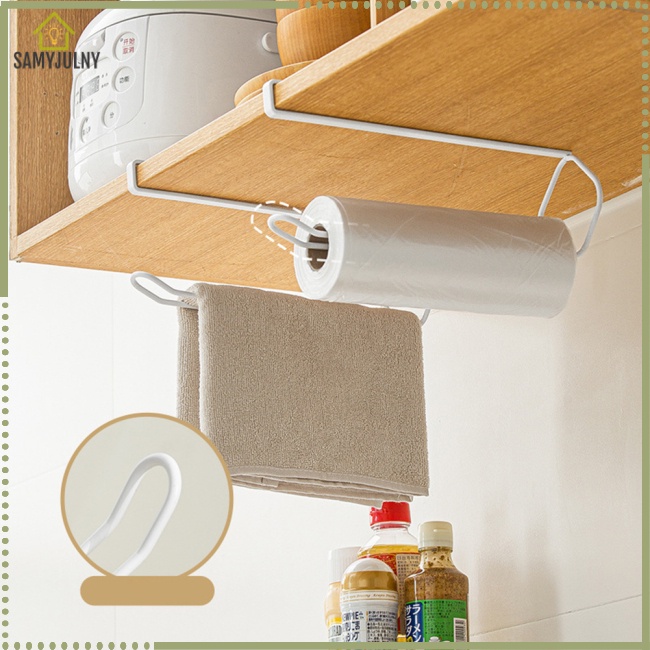 Giá Treo Khăn Giấy Cuộn Không Cần Khoan Tiện Dụng Cho Nhà Bếp / Gara