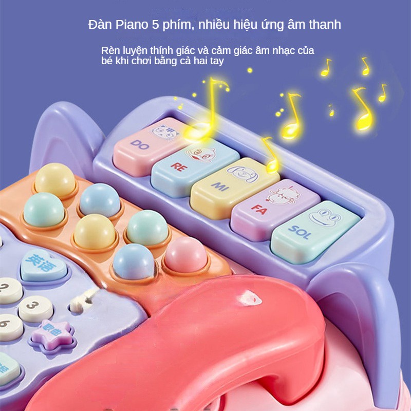 Mô Hình Điện Thoại Bàn Đồ Chơi Có Nhạc Giáo Dục Sớm Cho Bé