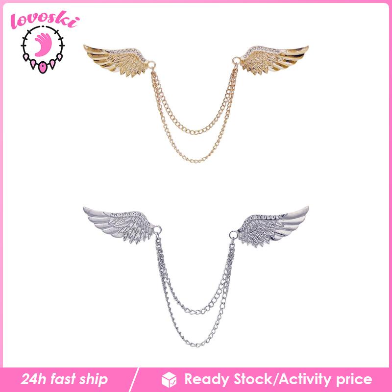 [Lovoski] Trâm Cài Áo Hình Đôi Cánh Thiên Thần Phong Cách Vintage Cho Nữ