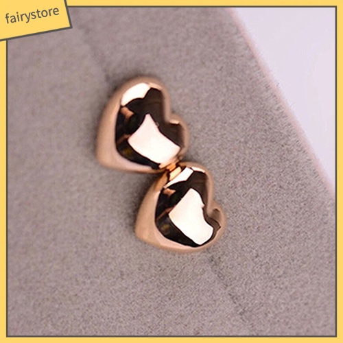 1 Đôi Bông Tai Hình Trái Tim Nhỏ Dễ Thương Dành Cho Nữ