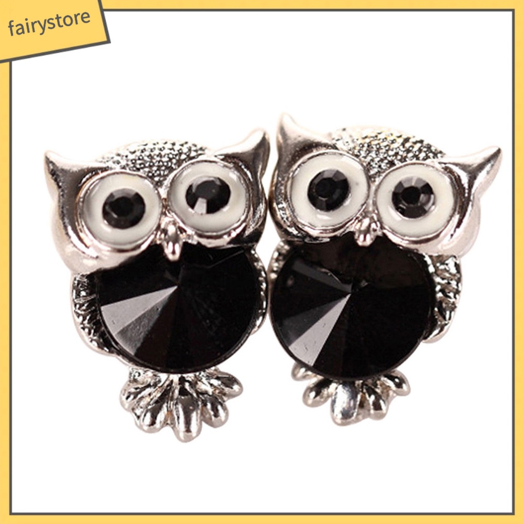 Đôi Bông Tai Hình Con Cú Đính Đá Thời Trang Cho Nữ