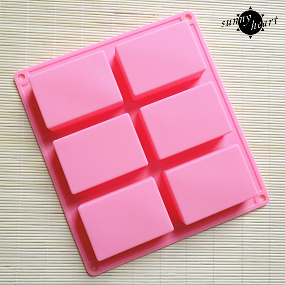 Khuôn Silicone Làm Bánh Không Dính 6 Ngăn Tiện Dụng