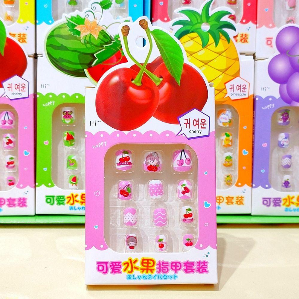 12 cái Móng Tay Giả Cho Trẻ Em Có Thể Đeo Được Làm Móng Tay Với Ngọc Trai Kim Cương