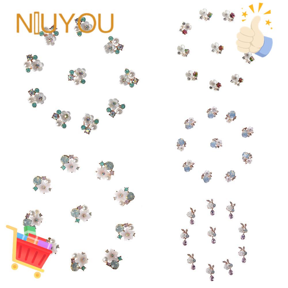 Set 10 Kẹp Tóc Trang Trí Hình Hoa Cho Quần Áo