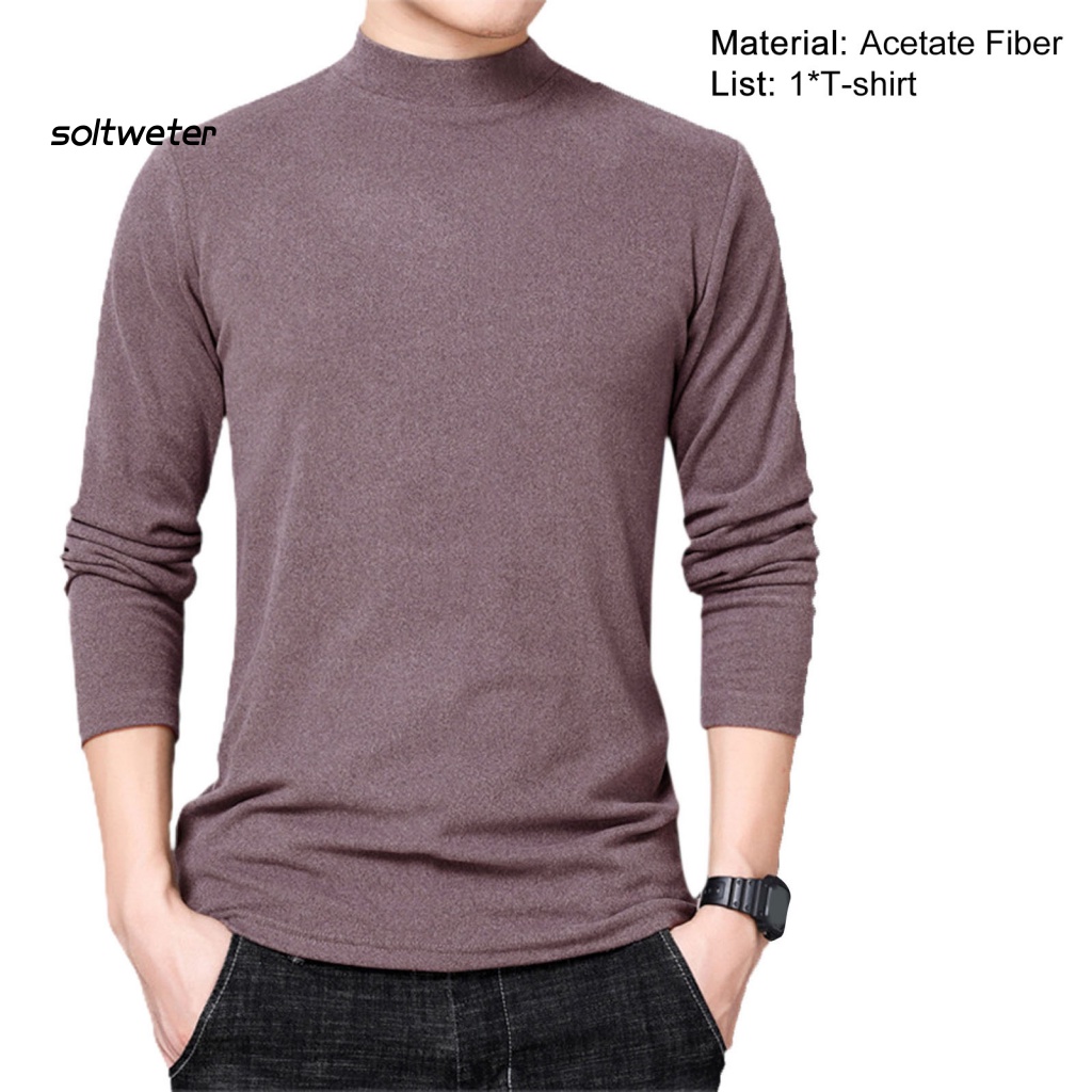 Áo Sơ Mi Nam Hai Mặt Cổ Cao Màu Trơn Giữ Ấm Mặc Hàng Ngày